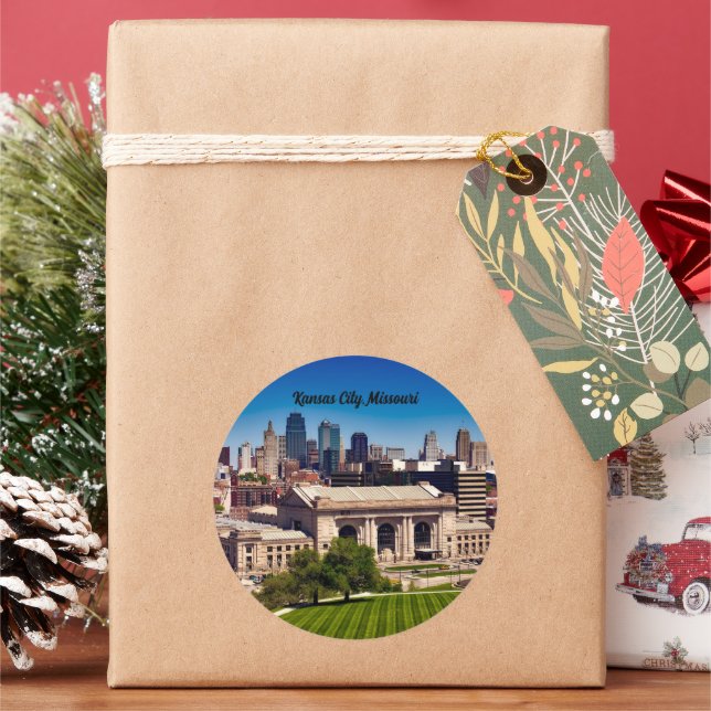 Adesivo Redondo Kansas City Missouri (Feriado)