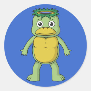 Adesivo Redondo Kappa de Yokai (Imp do rio)