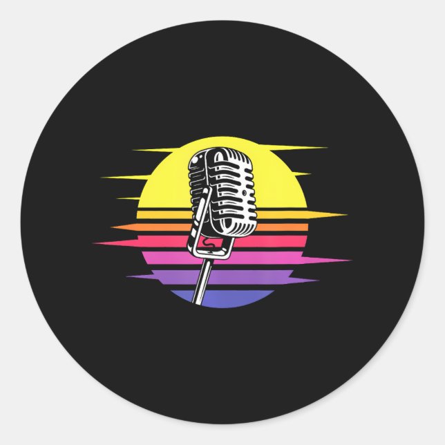Adesivo Redondo Karaoke Lover Legal Crazy Karaoke Singer (Frente)