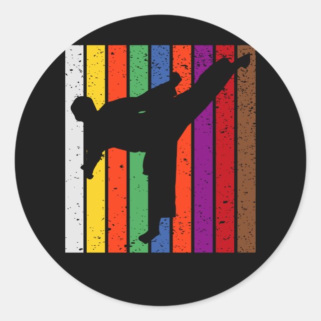 Adesivo Redondo Karate Belt Colors (Frente)