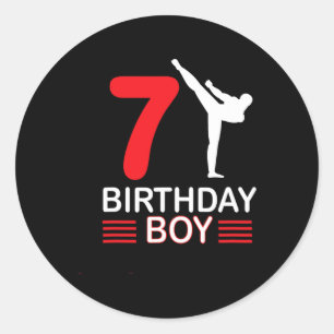 Adesivo Redondo Karate Birthday Tee Boy Gift Kids Taekwondo 5