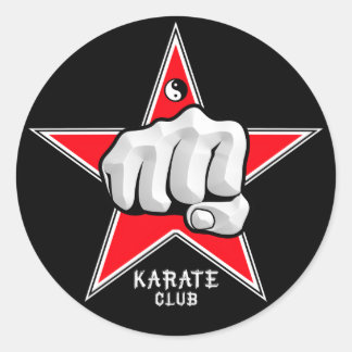 Adesivo Redondo Karate Club Sticker