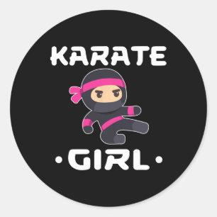 Adesivo Redondo Karate Girl 6