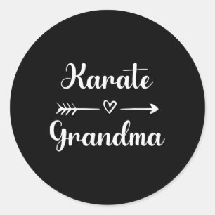 Adesivo Redondo Karate Grandma Nana Karate Dia de as mães desporti