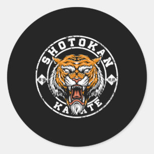 Adesivo Redondo Karate Retro Shotokan Vintage Gift Fan De Karate