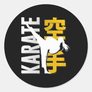Adesivo Redondo Karate Shirts Artes Marciais - Raparigas