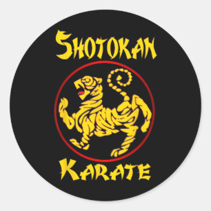 Adesivo Redondo Karate Shotokan Tiger Artes Marciais