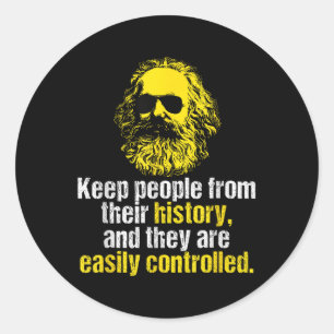 Adesivo Redondo Karl Marx Cita O Funny Partido Socialista Dsa