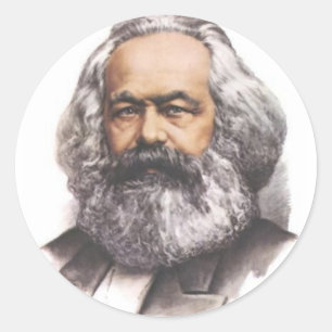 Adesivo Redondo Karl Marx Stickers