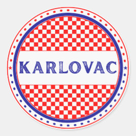 Adesivo Redondo Karlovac City Pride Emblem – Croatian Identity