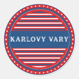 Adesivo Redondo Karlovy Vary City Pride Emblem – Czech Identity
