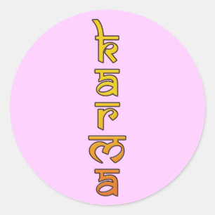 Adesivo Redondo karma - amarelo