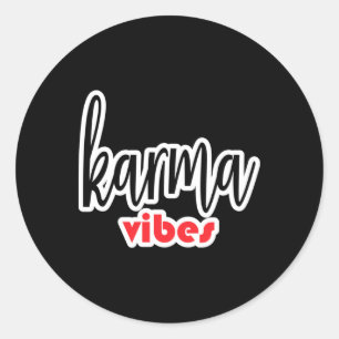 Adesivo Redondo Karma Vibes Sticker