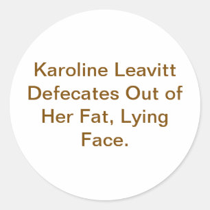 Adesivo Redondo Karoline Leavitt Defeca Hankamer Artjunkhaus Yuk