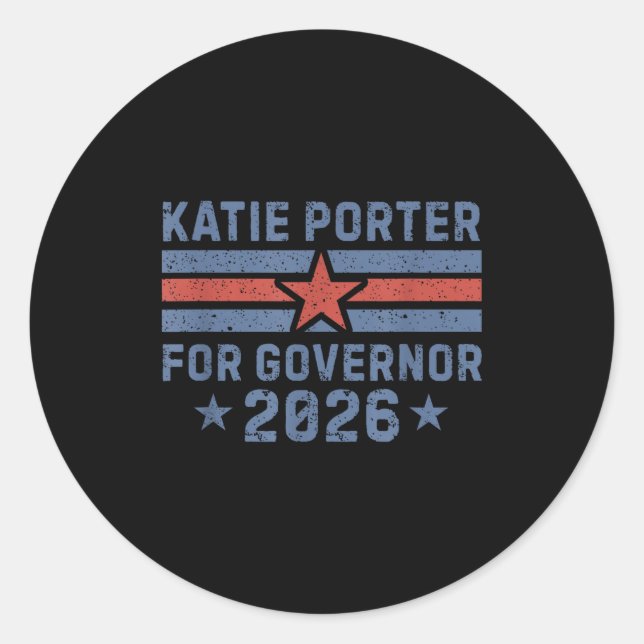 Adesivo Redondo Katie Rter For Governor Of California Rter 2026  (Frente)