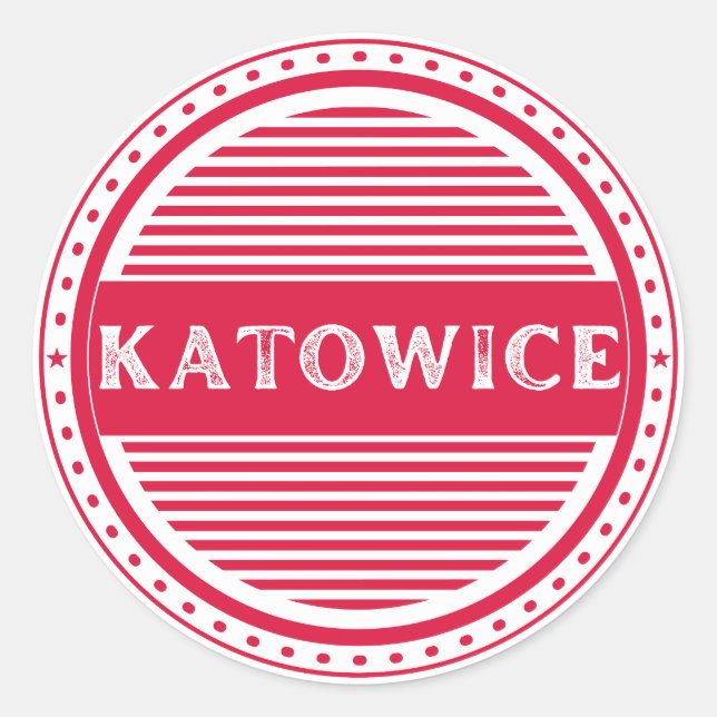 Adesivo Redondo Katowice City Pride Emblem – Polish Identity (Frente)