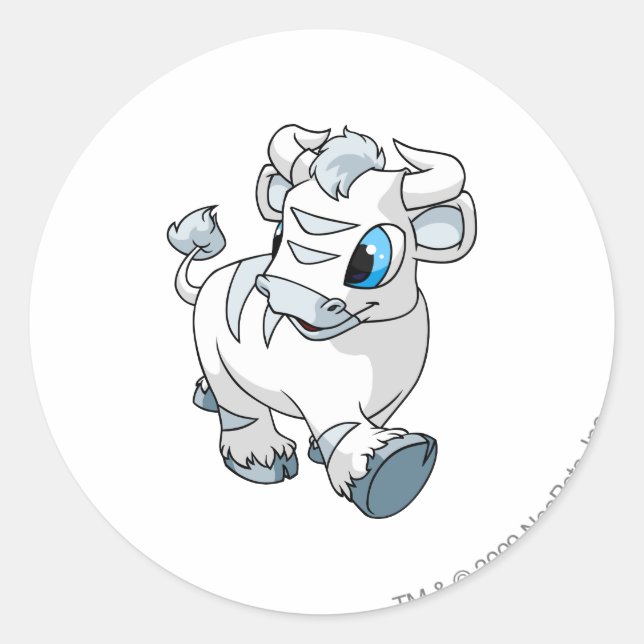 Adesivo Redondo Kau White (Frente)