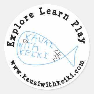 Adesivo Redondo Kauai com Keiki Sticker