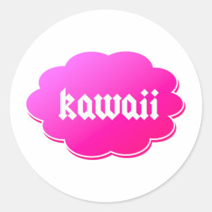 Adesivo Redondo Kawaii