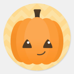Adesivo Redondo Kawaii bonito Jack o'Lantern