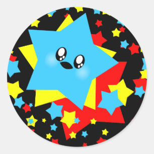 ADESIVO REDONDO KAWAII ESTARIA BLAST CÓSMICO