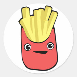 Adesivo Redondo Kawaii French Fry