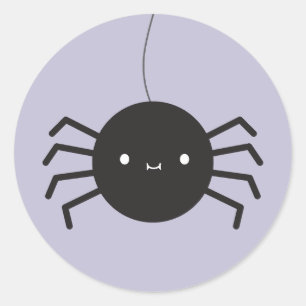 Adesivo Redondo Kawaii Halloween Spider