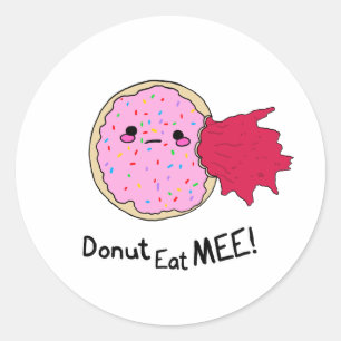 Adesivo Redondo Kawaii Jam Donut Coma Me