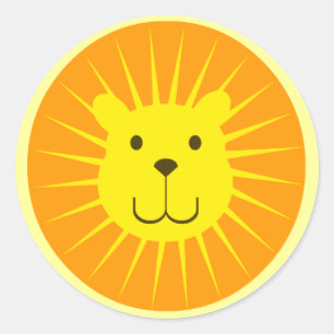 ADESIVO REDONDO KAWAII LION SUNSHINE SWEETY