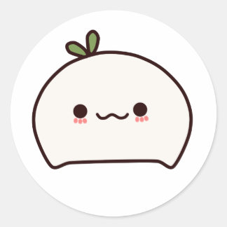 Adesivo Redondo Kawaii - Radish