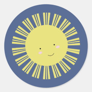 Adesivo Redondo Kawaii Sunshine Doces Autocolantes Personalizados