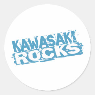 Adesivo Redondo Kawasaki Rocks Sticker