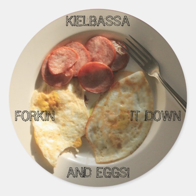 ADESIVO REDONDO KAY PASA, KIELBASSA? (Frente)