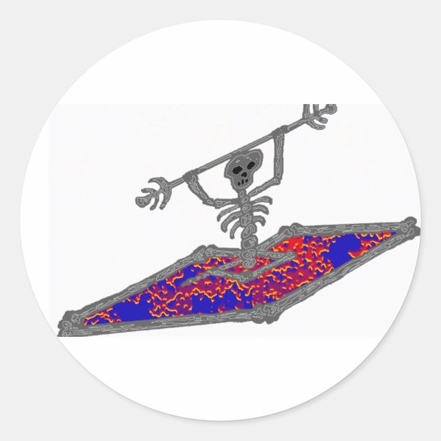 Adesivo Redondo Kayak Bones Float (Frente)