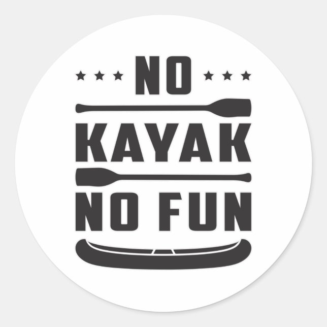 Adesivo Redondo Kayak Canoagem Kayaking Canoe Paddle Dift Ideia (Frente)