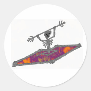 Adesivo Redondo Kayak Gravity Bones
