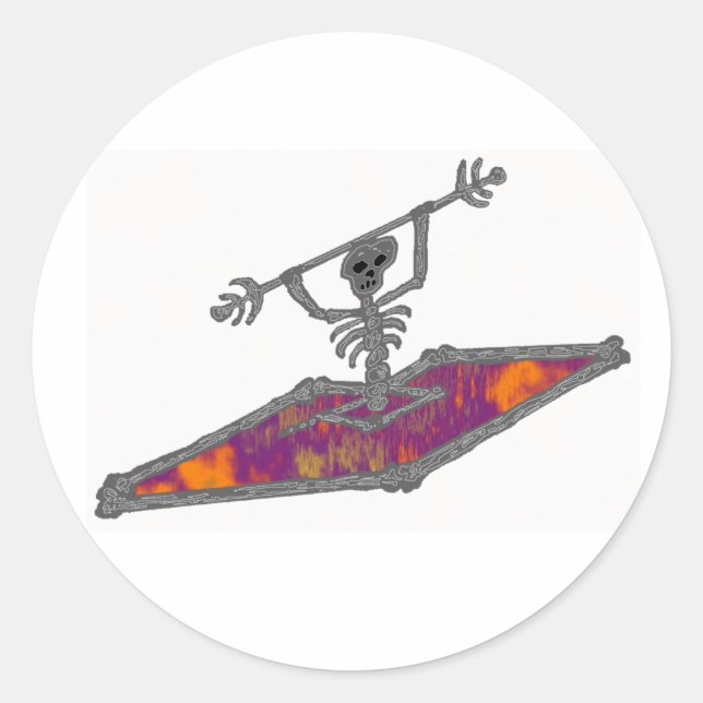 Adesivo Redondo Kayak Gravity Bones (Frente)