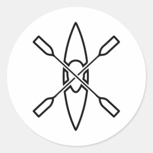 Adesivo Redondo KAYAK PADDLES Kayaking Outfit Canoeiro Gear Kayake