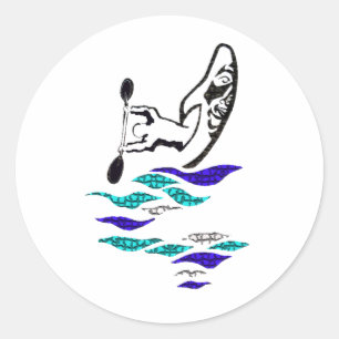 Adesivo Redondo Kayak View