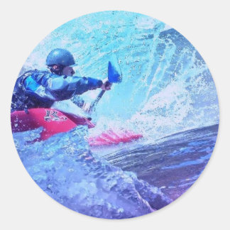Adesivo Redondo Kayaker Branco