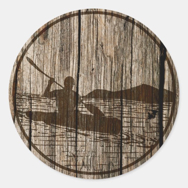 Adesivo Redondo Kayaking (Frente)