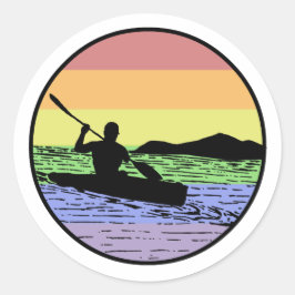 Adesivo Redondo Kayaking