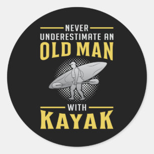 Adesivo Redondo Kayaking Canoe Paddle Canoagem Canoagem Engraçado 