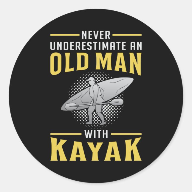 Adesivo Redondo Kayaking Canoe Paddle Canoagem Canoagem Engraçado  (Frente)