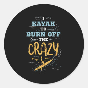 Adesivo Redondo Kayaking Kayaker