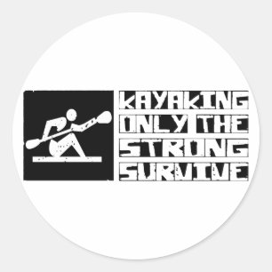 Adesivo Redondo Kayaking Survive