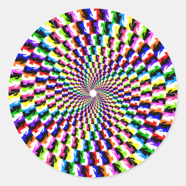 Adesivo Redondo KC-135 Rainbow Spiral Sticker (Frente)