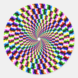 Adesivo Redondo KC-135 Rainbow Spiral Sticker