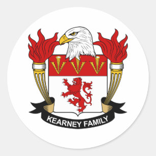 Adesivo Redondo Kearney Family Crest