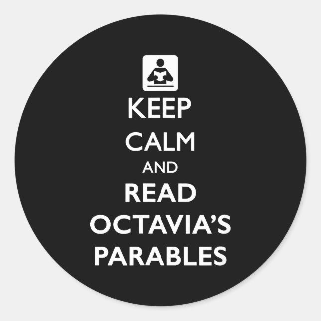 Adesivo Redondo Keep Calm And Read Parables  (Frente)